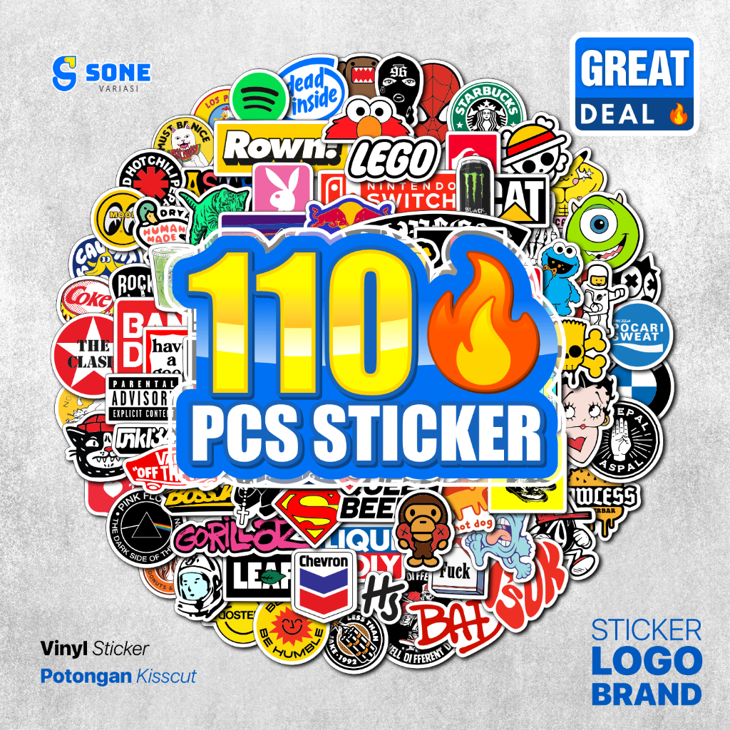 

Stiker Pack Hypebeast Aesthetic Waterproof untuk Laptop, Motor, dan Helm - Paper Stationery