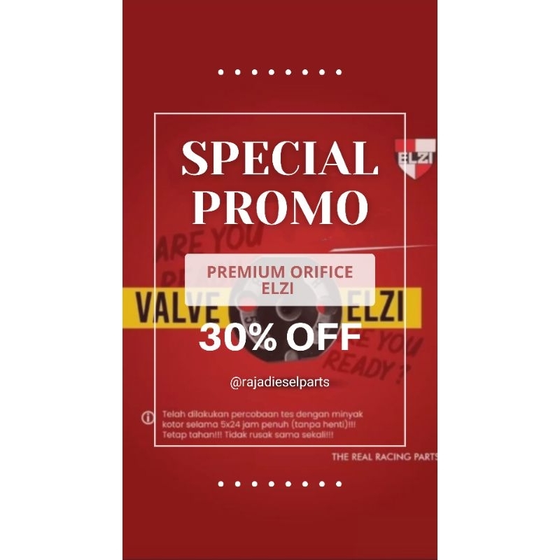 PREMIUM ORIFICE ELZI Valve Injector 10 atau ORIFICE Plate 10 ORIFICE Ford 2.5 ORIFICE Pajero ORIFICE