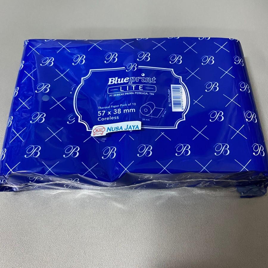 

Kertas Termal BLUEPRINT LITE 57x38 Pack Isi 10 Roll Thermal Paper Roll 57 x 38 mm