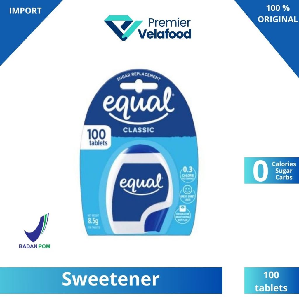 

[HALAL] EQUAL CLASSIC TABLETS 8,5 gr PEMANIS BUATAN EQUAL TABLET 100 TABLET