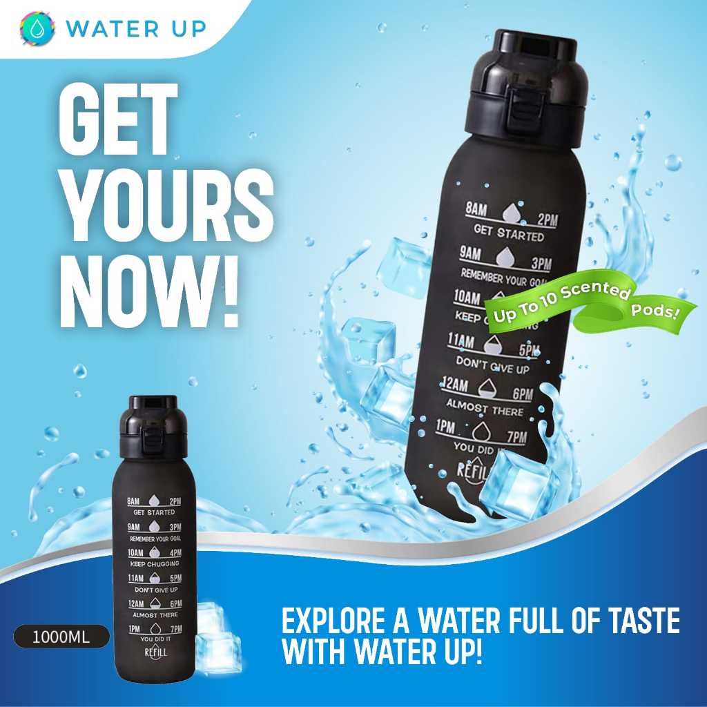 botol air flavour 1 liter olahraga botol plastik water up (COD)