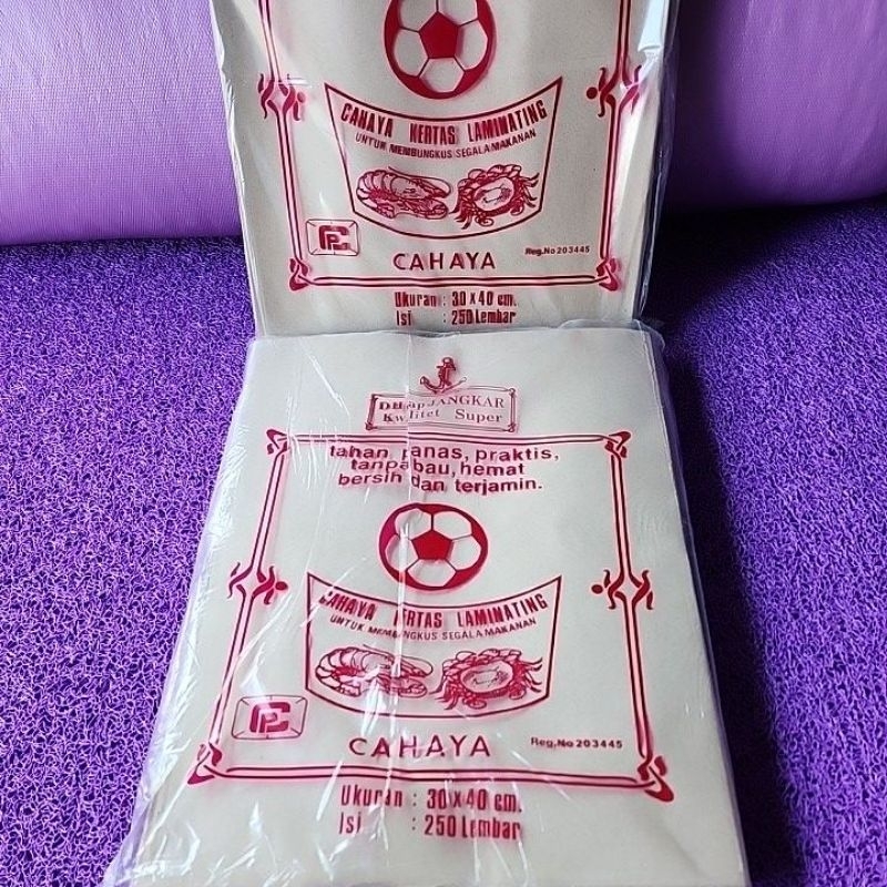 Kertas bungkus nasi coklat / kertas nasi / kertas minyak / kertas coklat isi 250 lembar