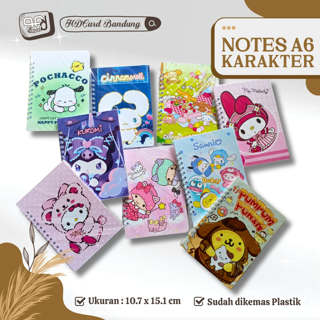 

Notes A6 Ready Stock ✓️ Notes Karakter Sanrio Souvenir Ready Siap Kirim
