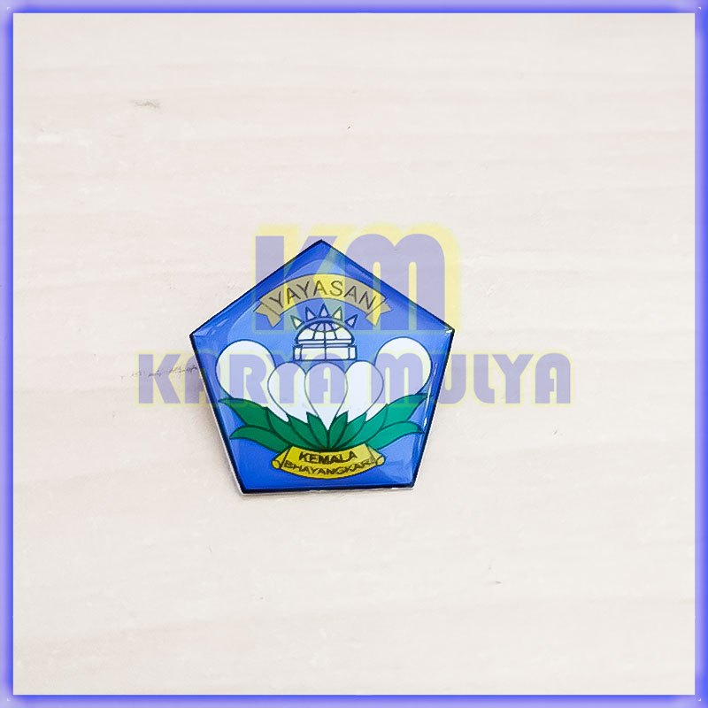 Pin YKB Pengait Peniti Jarum dan Magnet - Lencana Pin Yayasan Kemala Bhayangkari - Karya Mulya