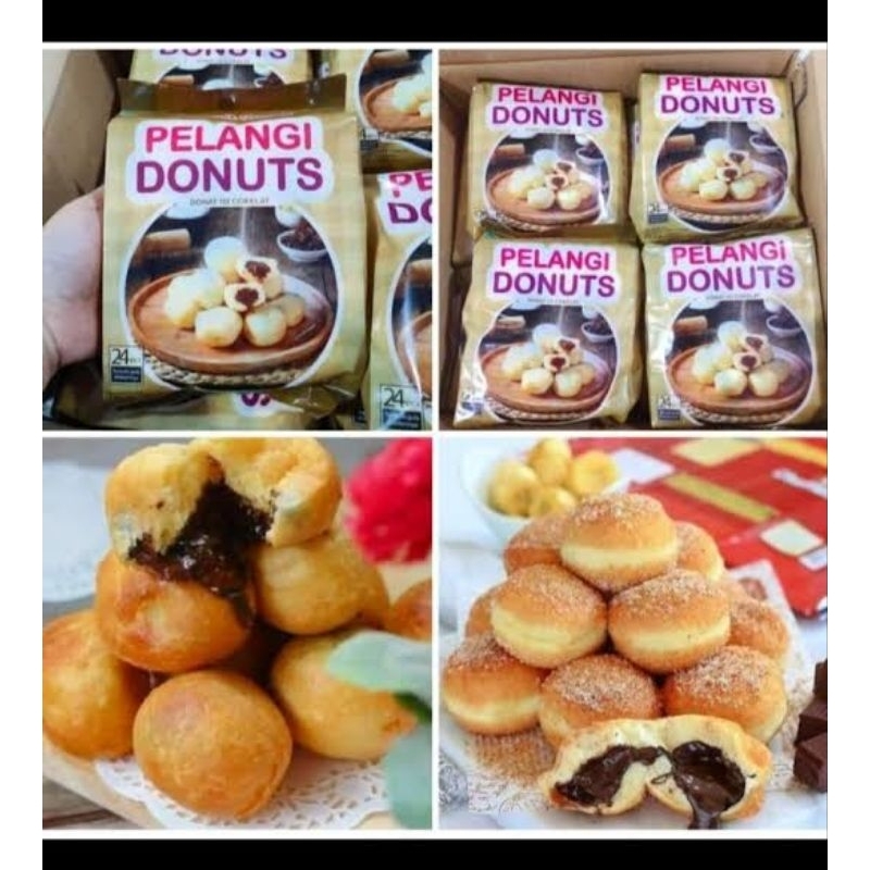

NOB Cemilan Donat Donut Pelangi Donuts Kentang Coklat Cokelat isi 24 Mini Enak Oleh-oleh Oleh oleh