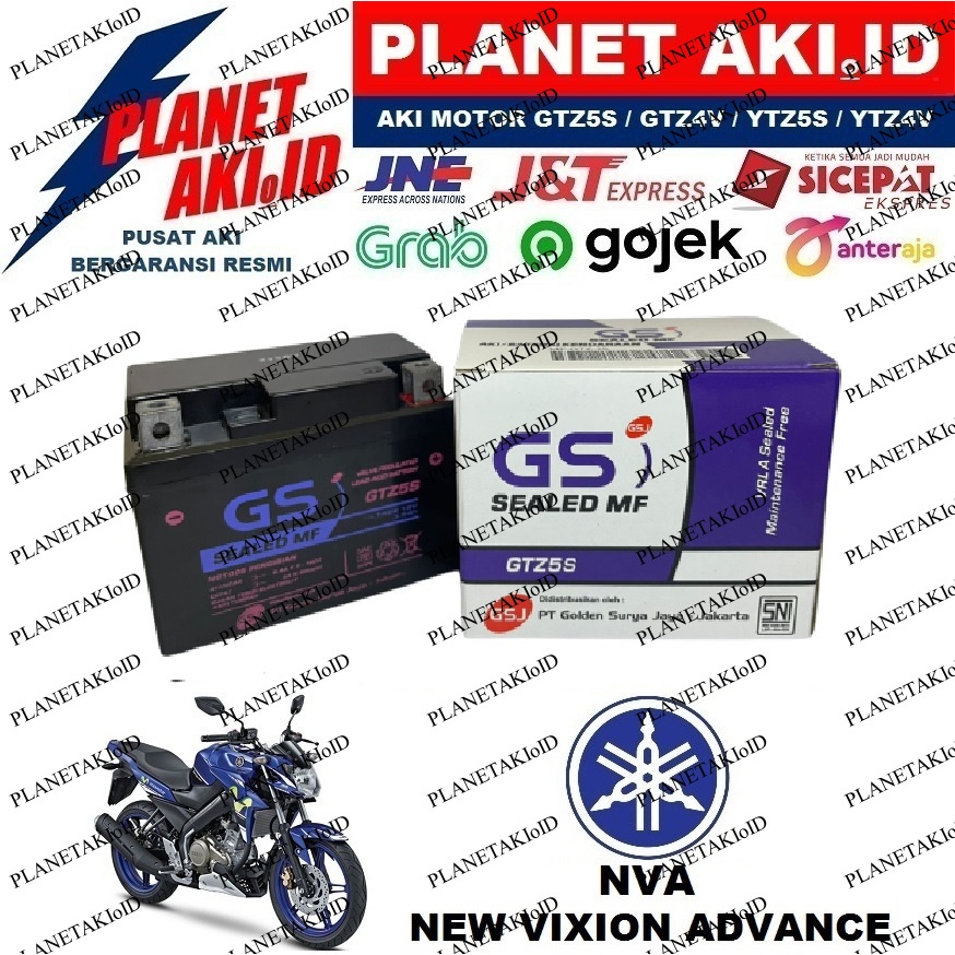 Aki Motor Yamaha NVA New Vixion Advance Aki Kering Accu Kering MF GTZ5S