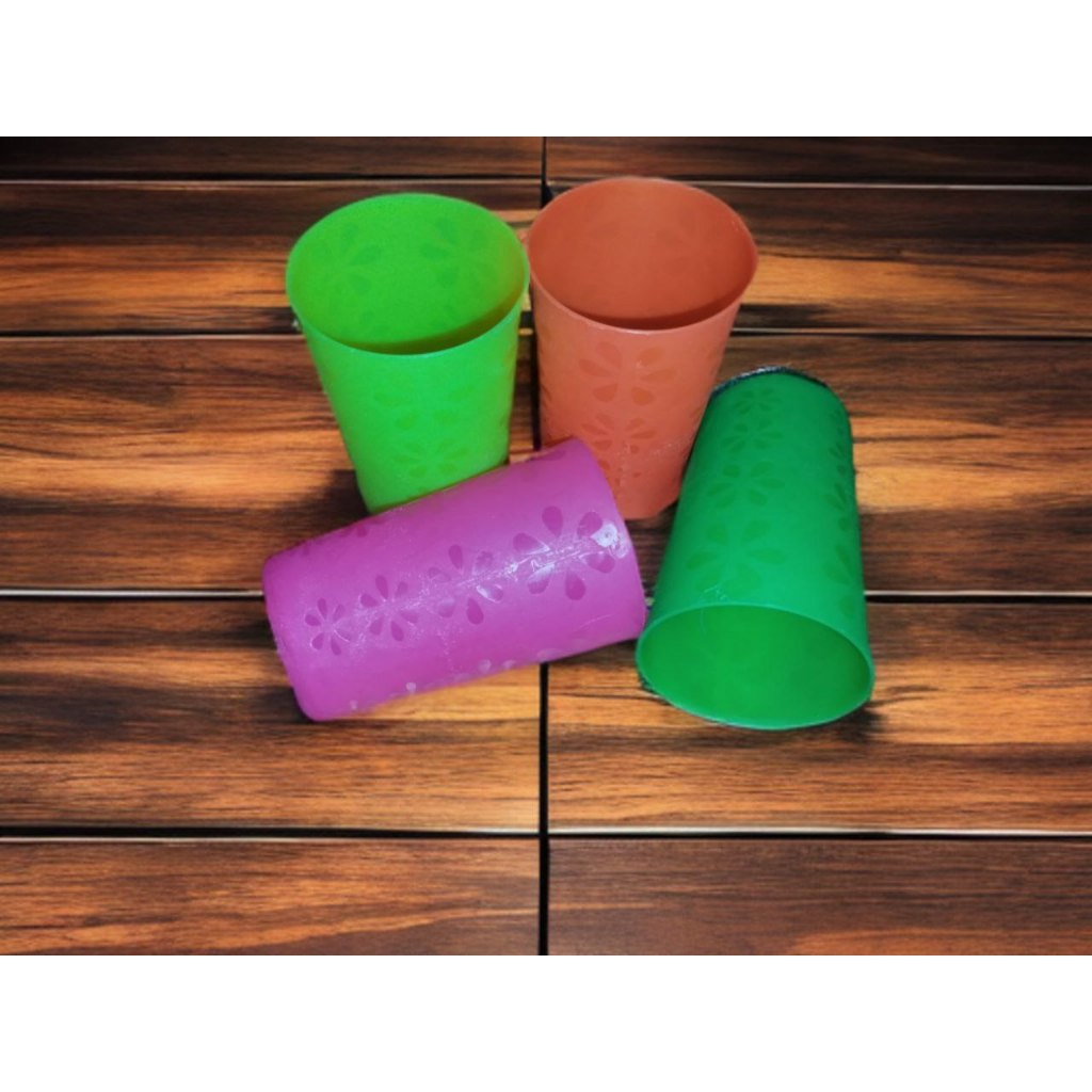 Gelas Plastik Warna Warni / Gelas Plastik DX Warna Warni