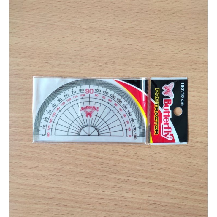 

Penggaris Busur Derajat Butterfly 180/10 cm Protractor No.4 [PER PCS] | GF