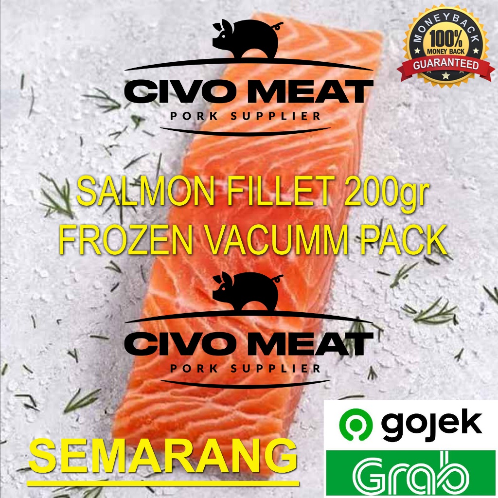 

Norwegian Salmon Fillet Portion 200g Frozen Boneless with skin - 200gr