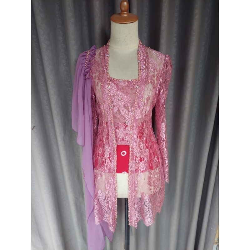 kebaya wisuda kebaya bali kebaya kekinian model kutu baru tangan kerut set selendang