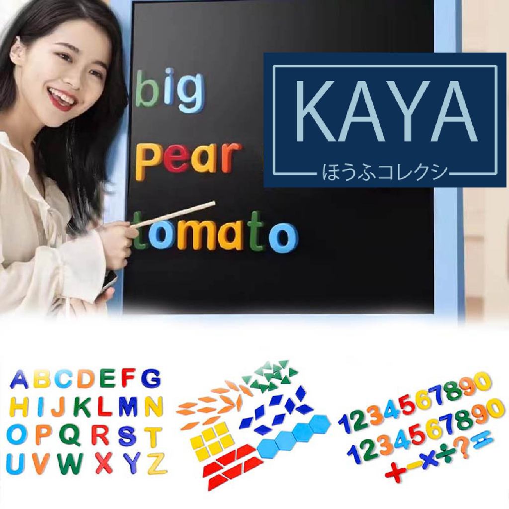 Mainan Edukasi Huruf Kapital Magnet Abjad Huruf Magnet Besar Pola Geometris Simbol Angka