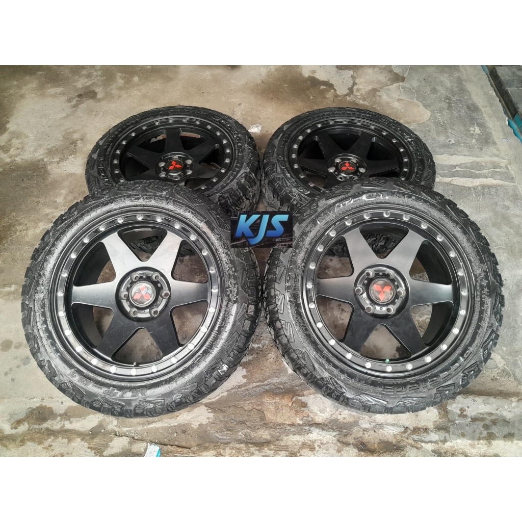 Velg Racing Offroad Bekas HSR Kayong Ring 20 Pcd 6x139 Ban Bonus R20 Buat Pajero Strada Triton Pelek