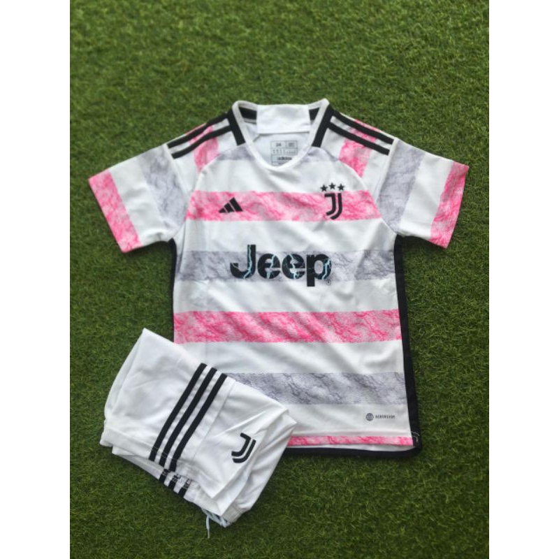 Jersey Bola Anak - Anak Juve Away  Grade ORI Thailand Harga Grosir Jersey import