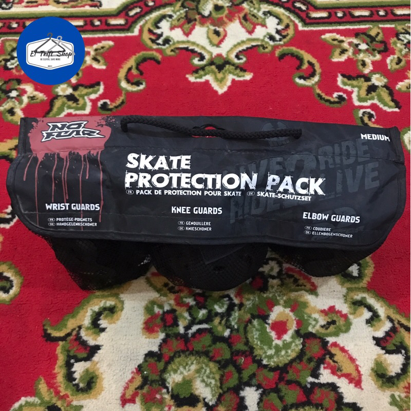 No Fear Skate Protection Pack Elbow Knee and Wrist  Size M