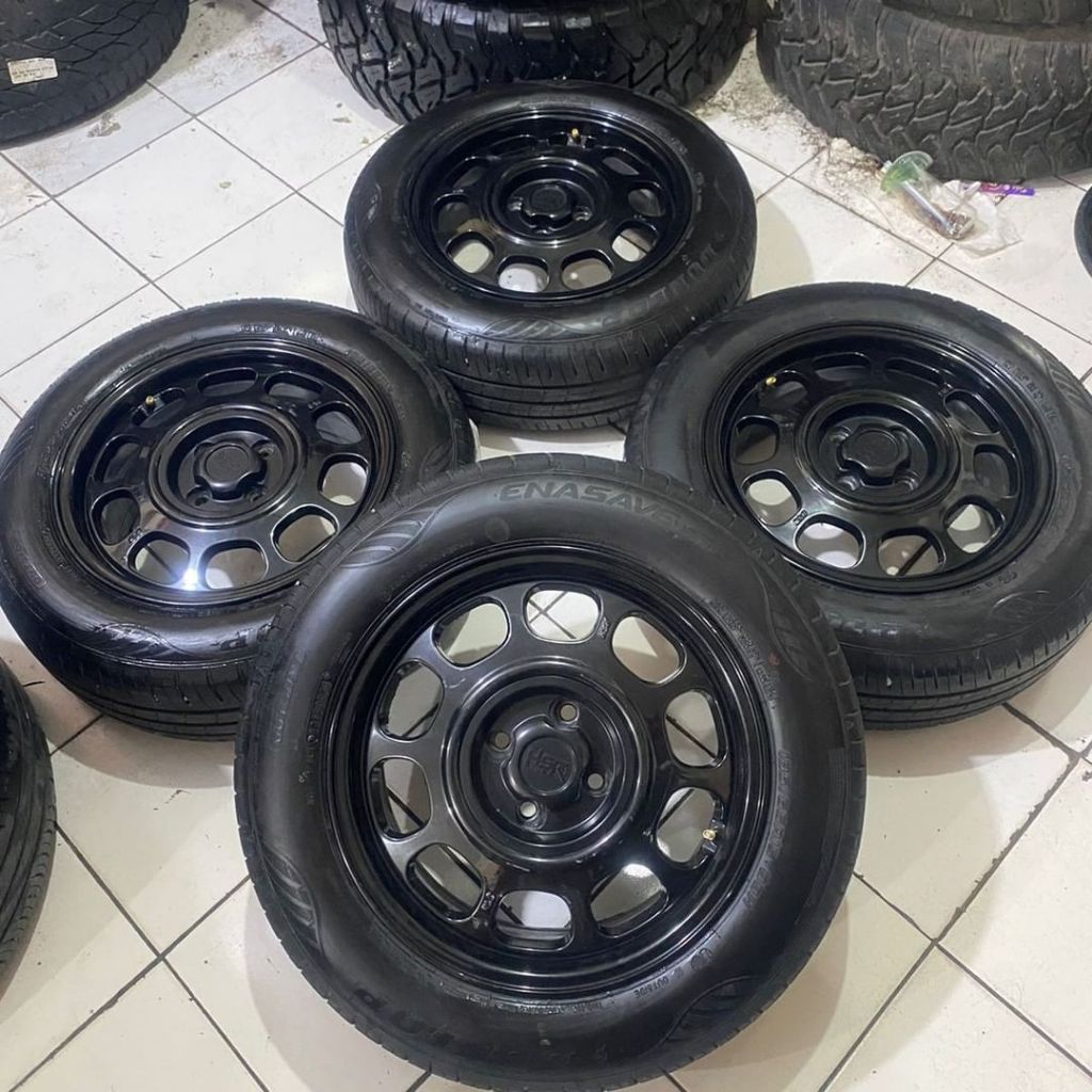 velg seken bekas hsr klg ring 15x6,5 lubang 4x100 seken bekas murah plus ban