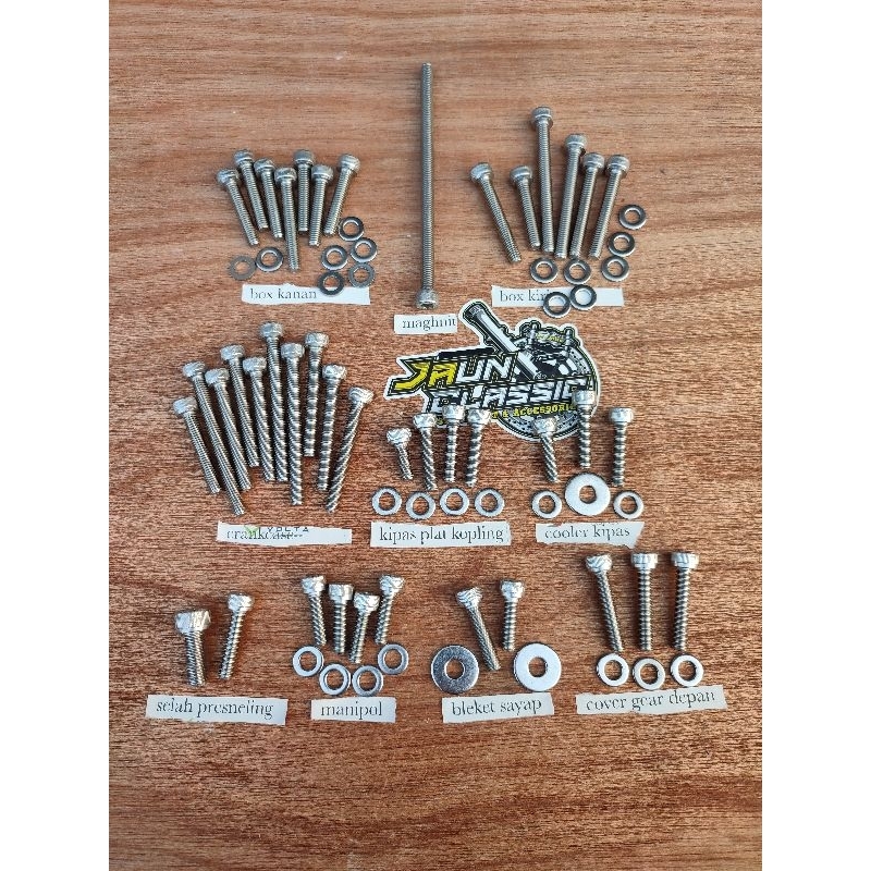 baut L blok fiz r baut L mesin fizr f1zr / baut L set mesin fiz r full stainless