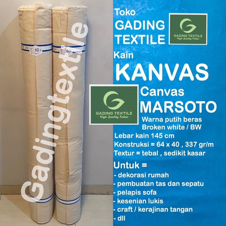 Spesial Edition  per setengah meter  kain KANVAS CANVAS MARSOTO TC tetoron katun lebar 145 cm warna 