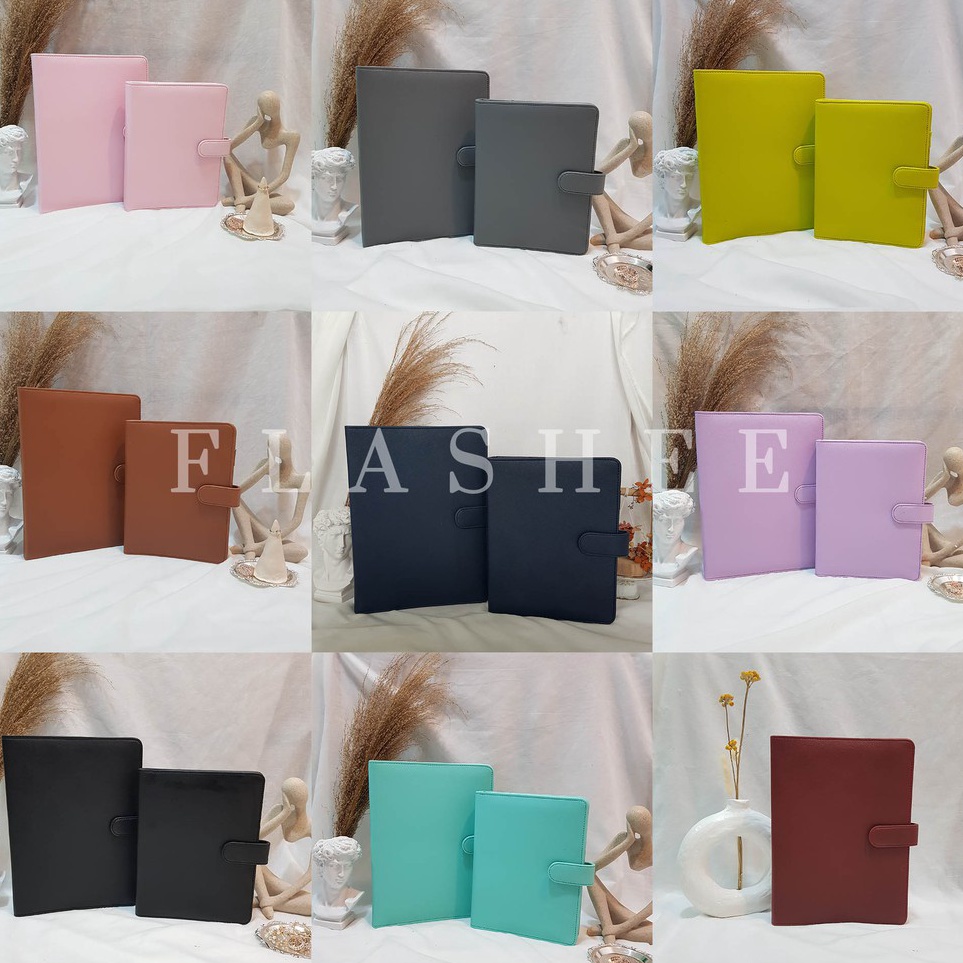 

KODE O74J Flashee Binder Polos A5 2 Ring B5 26 Ring Agenda Polos Binder Polos A5 B5 Notebook Polos Eksklusif