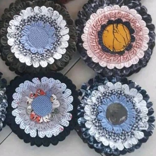 tatakan panci grosir jampel lemek panci lampin celemek piring vas bunga asbak kerajinan kain perca s