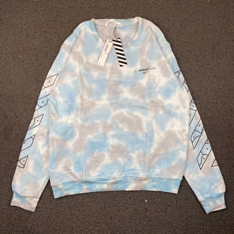 SWEATER CREWNECK OFFWHITE TIEDYE