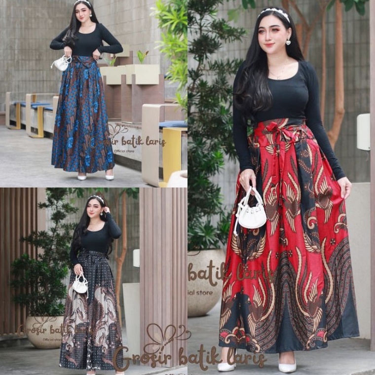 Cepat laku Rok Batik Panjang  Rok Batik Wanita Muslim  Rok Batik Katun