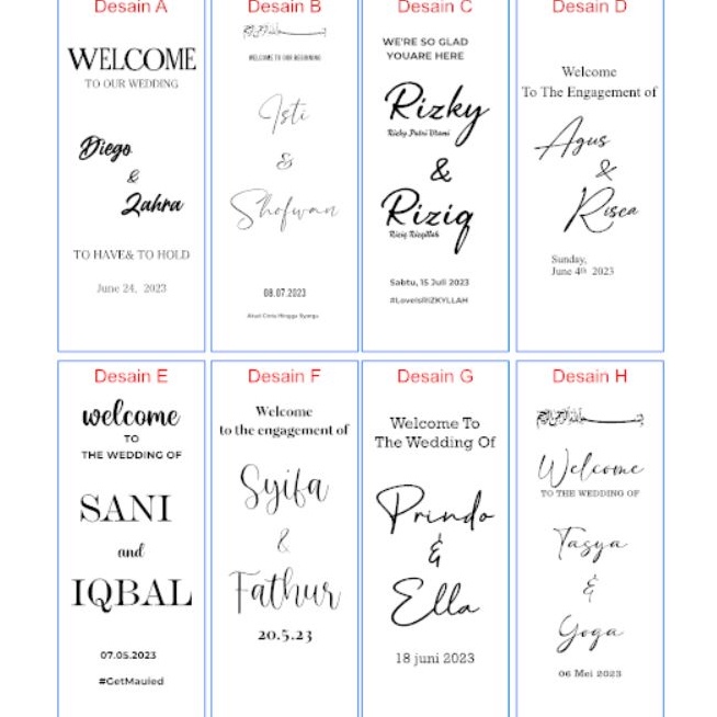 

KODE O83T Sticker Mirror wedding sign Stiker cermin nikah stnad mirror wedding