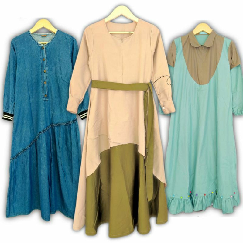 [PL] GAMIS / Long Dress / Long Outer / Kutung / Umpak / Brukat Brokat Brocade / Bordir / Mewah / Kat