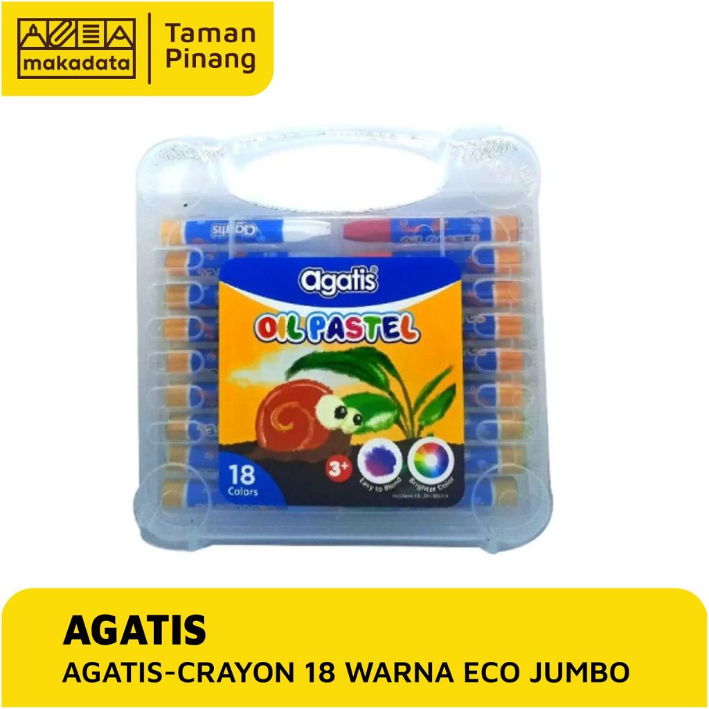

CRAYON / OIL PASTEL AGATIS ISI 18 WARNA ECO JUMBO (1 PCS)