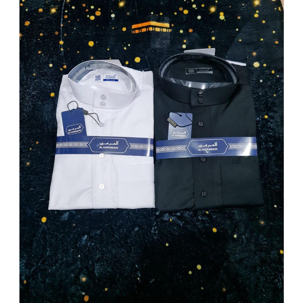 COD GAMIS JUBAH PRIA AL HARAMAIN WOLL POLOS LENGAN PANJANG NON MANSET