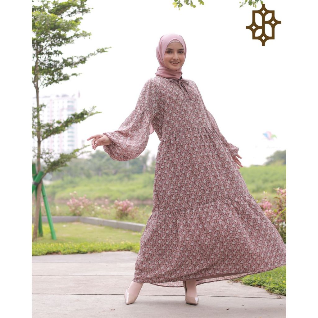 SAAZZ Gamis Elizabet Long Dress Baju Muslim Wanita Dewasa Kekinian-4