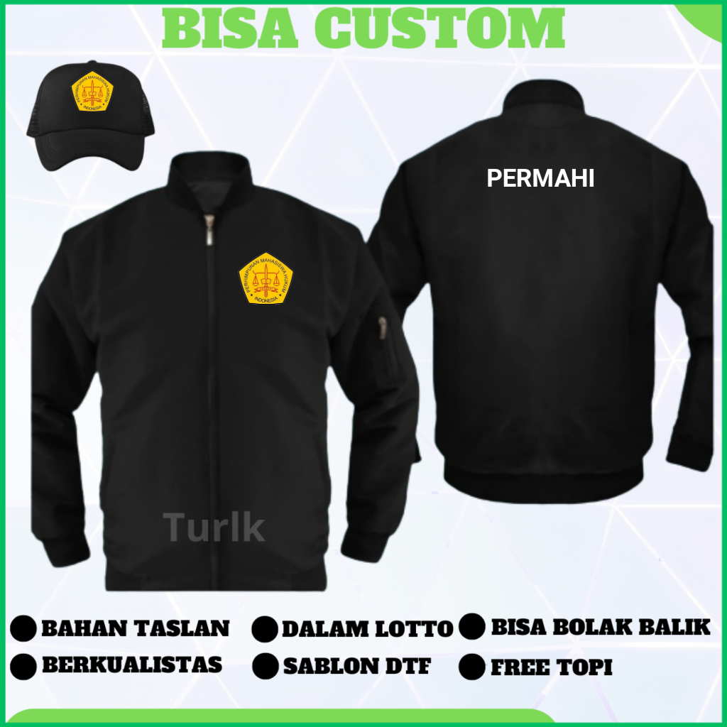 Jaket Perhimpunan mahasiswa Hukum Indonesia Jaket Organisasi Permahi Bomber Custom