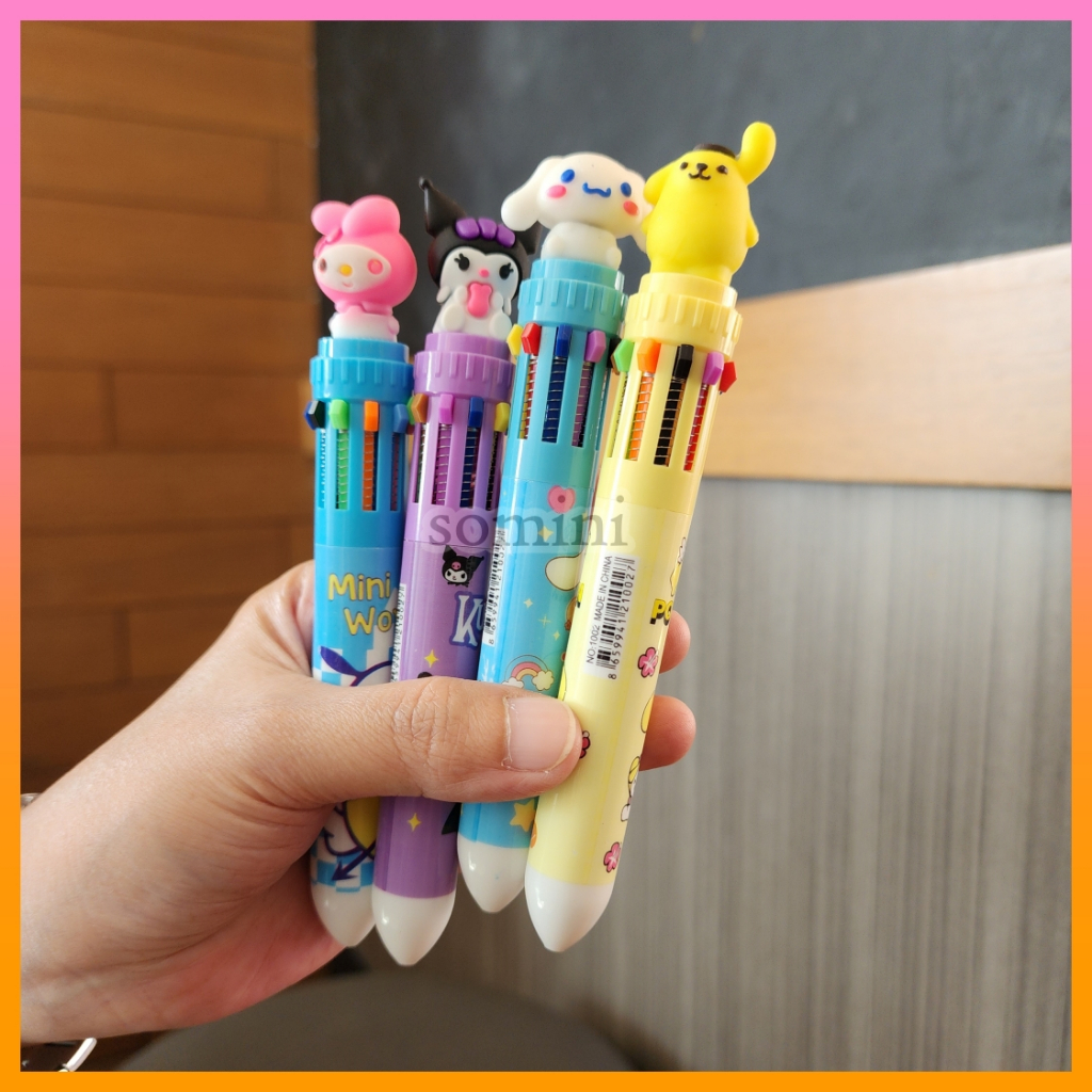 

Somini Pen Ballpoint 10 Warna Karakter Sanrio & Unicorn SM11