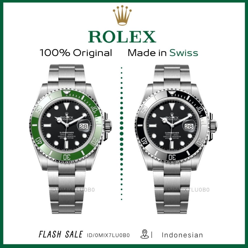 [100% Asli] Jam Tangan  pria  Rolex Kapal Selam Rolex Log Date 116610ln-0001 m126610lv-0002 40mm ori