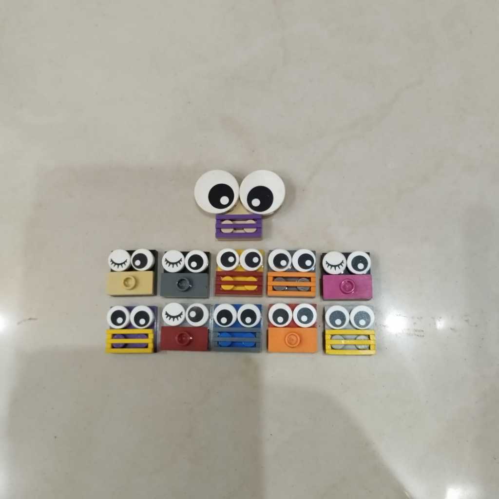 Lego MOC funny faces original asli