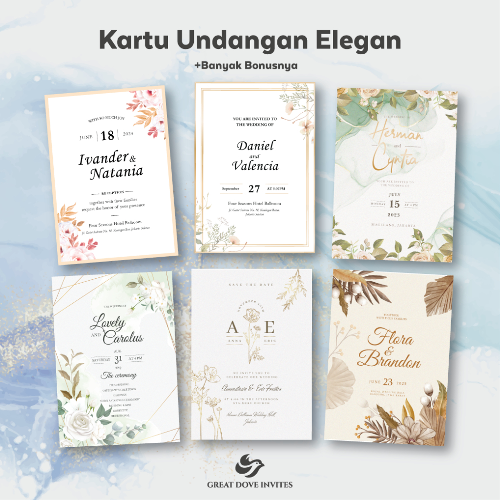 

Surat Kartu Undangan Pernikahan Bahan Jasmine 180 GSM Murah Elegan
