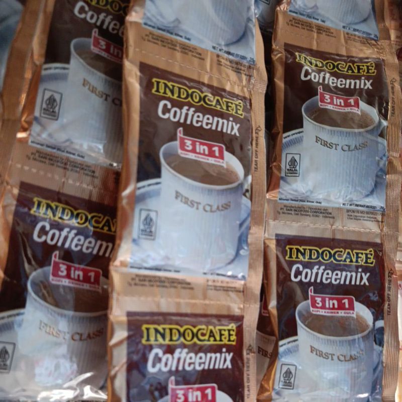 

INDOCAFE COFFE MIX 3 IN 1 20gr [ 1 Renceng isi 10 saset ]