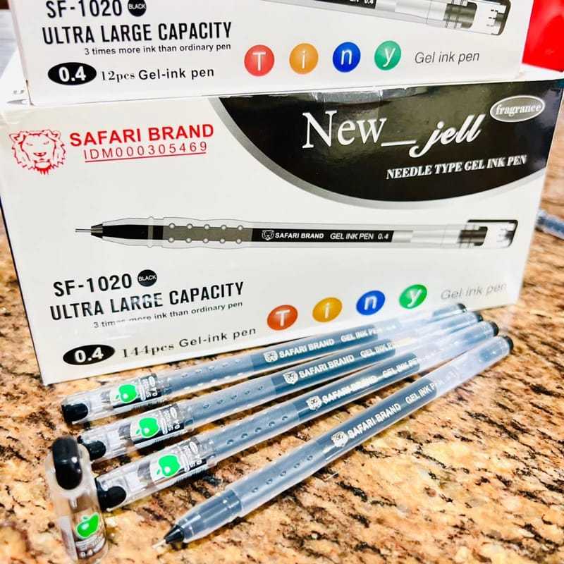 

(6 PCS) Pulpen Gel SAFARI Brand / Bolpoin Gel SAFARI New_jell 0.4 mm
