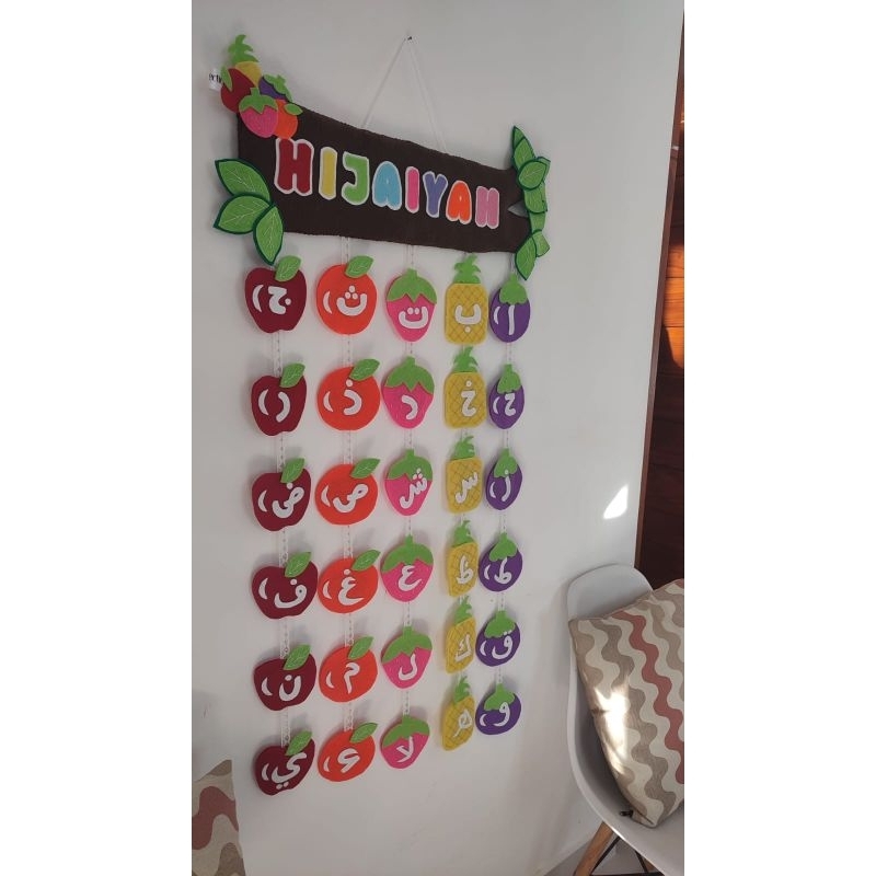 pajangan dinding alfabeth/huruf/hijaiyah