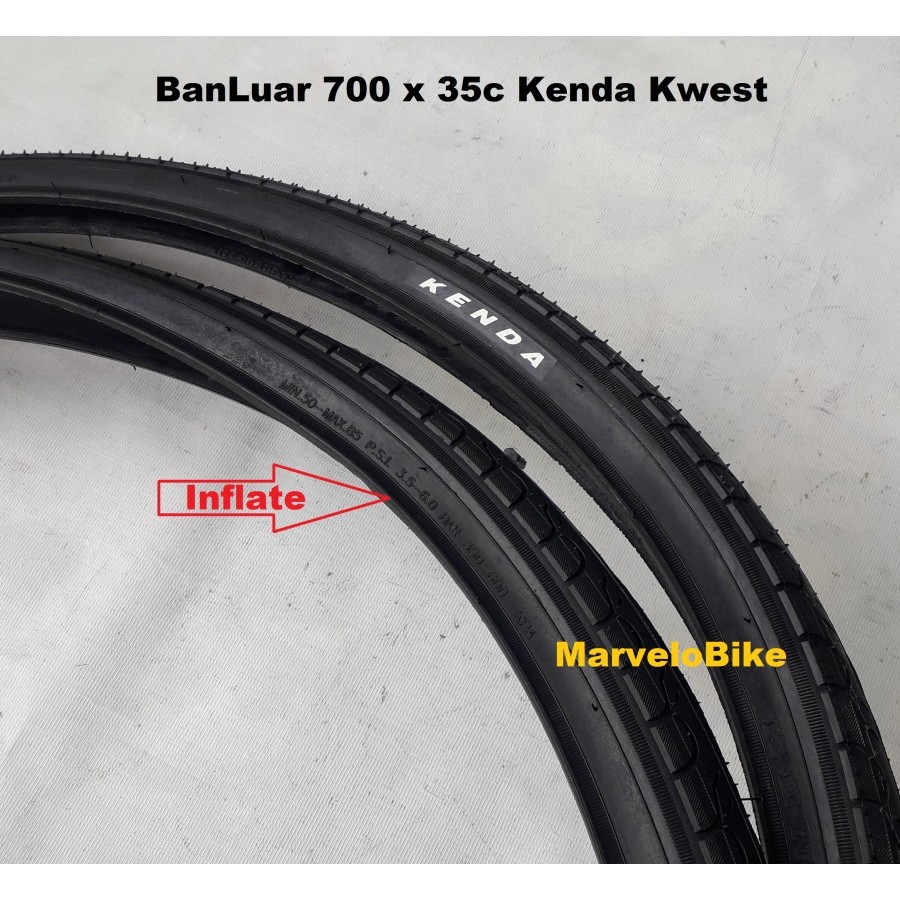 Ban Luar Sepeda Fixie RoadBike MTB 29 700 x 35c Kenda Kwest K-193