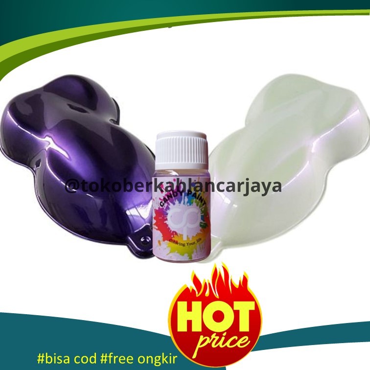 (OLES) 12,5 ml LEMBAYUNG Cat Lembayung Mutiara biru,violet,green, red, gold Candy Paint Candy Chrome