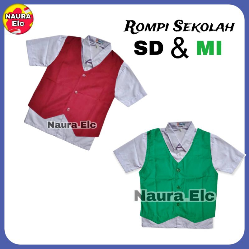 Seragam Sekolah Rompi SD Merah Hijau MI Rompi Anak Sekolah