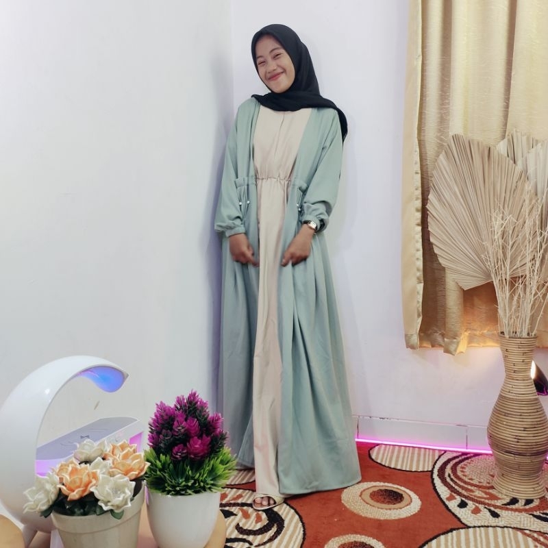 Baju Gamis Busana Wanita Muslim Atasan Cewek Bahan Mahalini