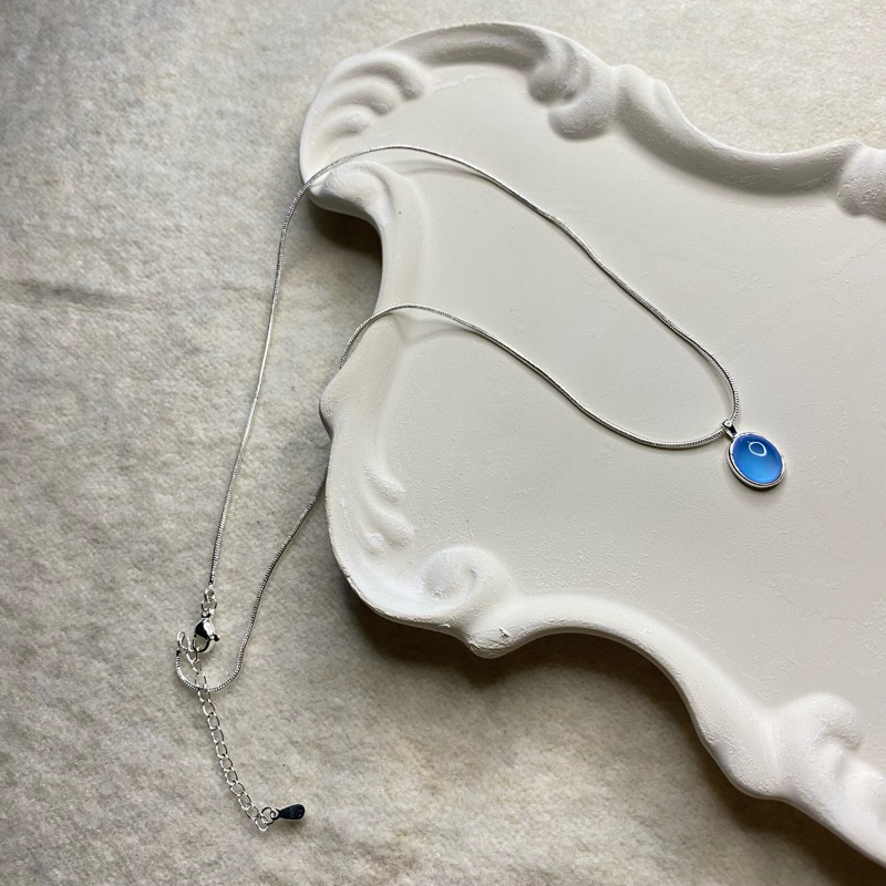 Blue Aquamarine Necklace