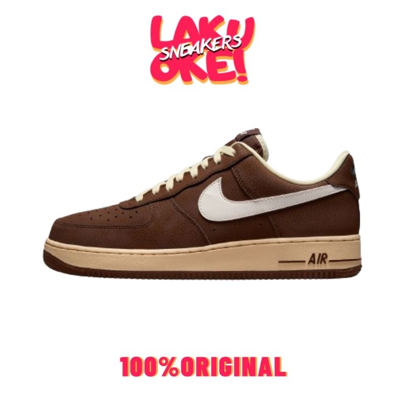 SEPATU NIKE AIR FORCE 1 CACAO WOW BROWN ORIGINAL