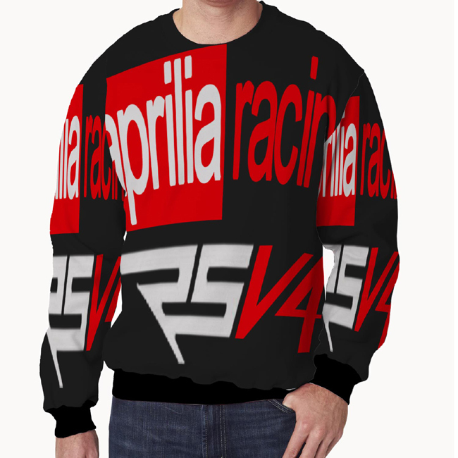 Crewneck Aprilia Racing Sweater Fullprint Bahan Polyester Jersey | PO 3 Hari
