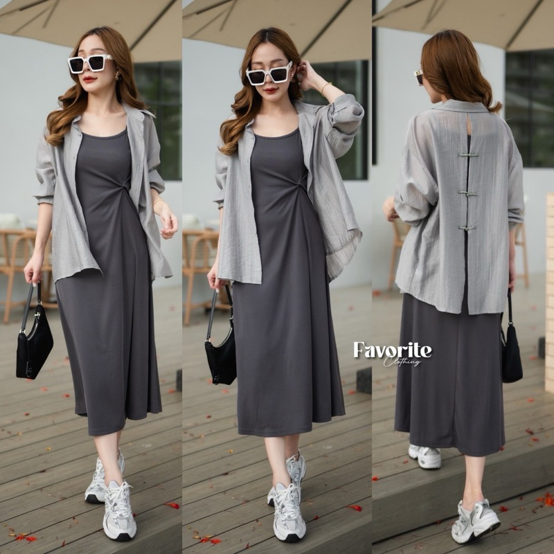 Dress With Outer Gray Favorite