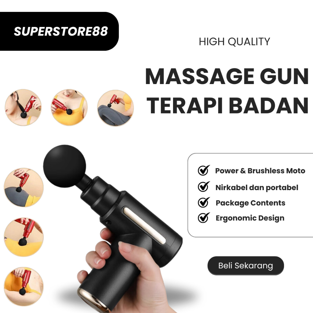 Alat Pijat Elektrik 4in1 Alat Pijat Otot Terapi Otot Portable USB Alat Pijat Getar