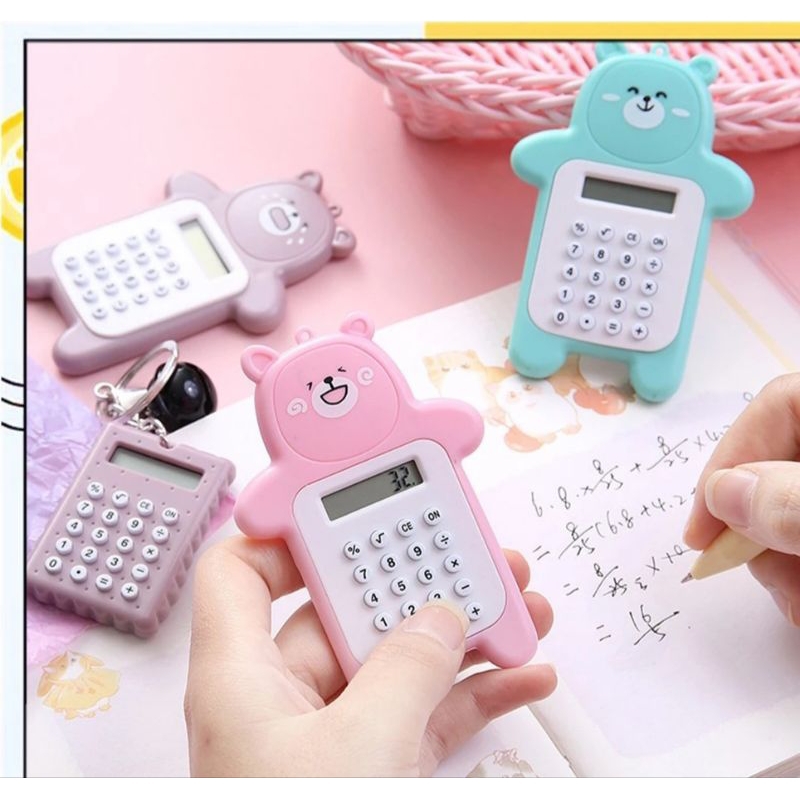 

Calculator Mini Portable Motif Bear Kalkulator Portable Mini Beruang Kalkulator Unik Kalkulator 8 Digit Mini Portable Kalkulator