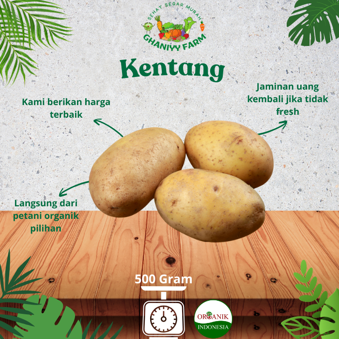 

Sayur organik Kentang Organik 500 Gram