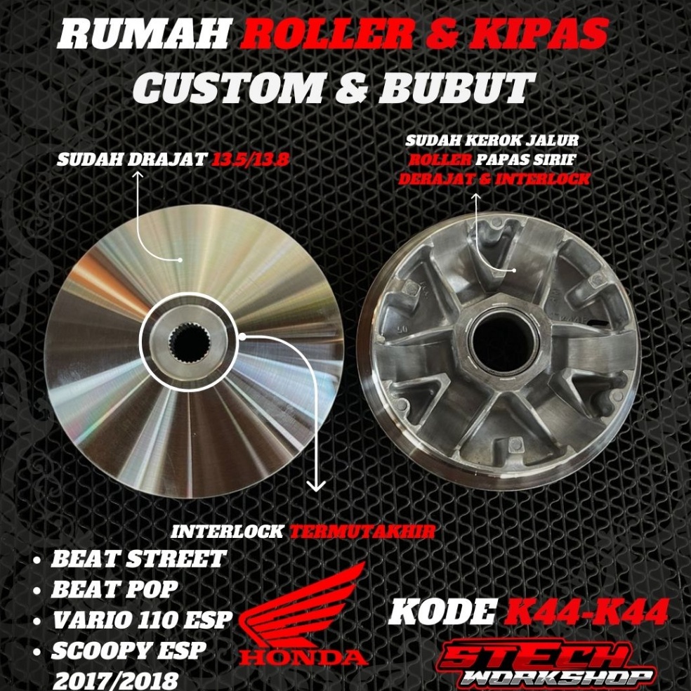 RUMAH ROLLER BEAT FI RACING PULLEY RACING VARIO 11 ESP  RUMAH ROLLER BEAT ESP SCOOPY ESP RUMAH ROLLE